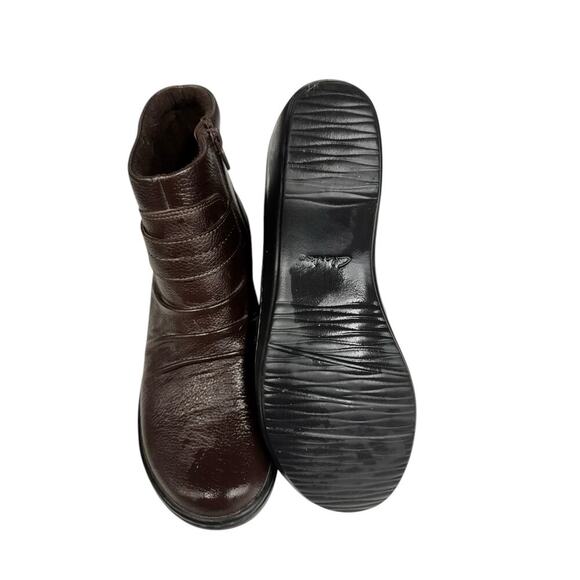 Clarks Women's Delana Fairlee Ankle Boot Dark Brown Leather Zip Up Size 7 - Picture 5 of 9